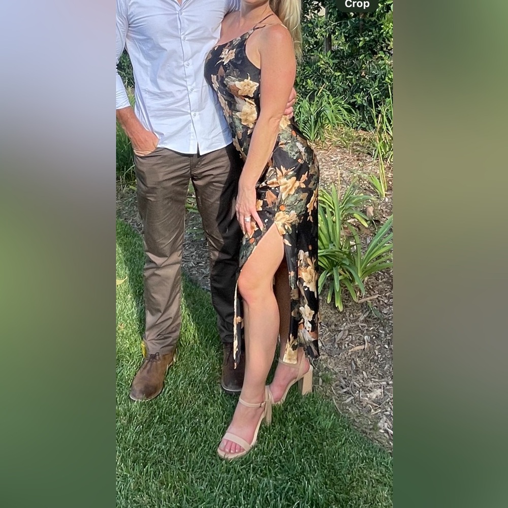 Emory Park Black and Tan Floral Dress wedding